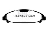 EBC 2015+ Ford Mustang 2.3T Bluestuff Front Brake Pads