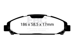 EBC 2015+ Ford Mustang 2.3T Bluestuff Front Brake Pads