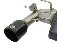 عادم aFe MACH Force-Xp 3in 304 SS Cat-Back مع أطراف سوداء 12-15 BMW 335i (F30) L6 3.0L (t) N55