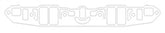 Cometic Chrysler LA V8 .060in Fiber Intake Mani Gskt Set-1.170in x 2.300in Rectangle Port