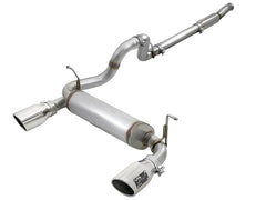 عادم خلفي من الفولاذ المقاوم للصدأ من سلسلة Rebel Series 409 من aFe لسيارة Jeep Wrangler JL 2.0L (t) موديلات 18-21 - طرف مصقول