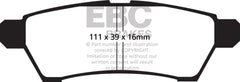 EBC 05+ Nissan Frontier 2.5 2WD Yellowstuff Rear Brake Pads