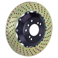أقراص مكابح خلفية من قطعتين مقاس 345x28 من Brembo 08-13 IS-F/15+ RC-F/16-20 GS-F مثقوبة من قطعتين