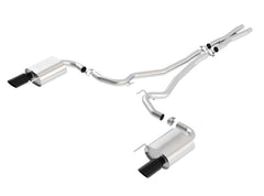 أنبوب Borla Atak S Cat-Back 15-17 Ford Mustang GT 5.0L V8 MT/AT 2.5 بوصة وطرف 4 بوصة (كروم أسود)