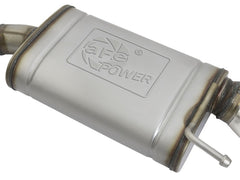 عادم خلفي من الفولاذ المقاوم للصدأ مقاس 2.5 بوصة من aFe MACHForce XP 409 مع أطراف من الفولاذ المقاوم للصدأ لسيارة Ford Mustang I4-2.3L موديلات 15-17