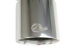 أنبوب عادم aFe MACH Force-Xp مقاس 2-1/2 بوصة من الفولاذ المقاوم للصدأ 304 مقاس 2.5 بوصة للداخل / 4.5 بوصة للخارج / 7 بوصة للتر - مصقول