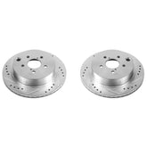 Power Stop 14-18 Subaru Forester Rear Evolution Drilled & Slotted Rotors - Pair