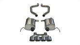 Corsa 17-19 Chevy Corvette Z06 (Grand Sport Only) 3in Axle Back Xtreme Exhaust Pol Quad 4.5in Tip
