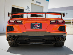 إطار aFe MACH Force-Xp مقاس 3 بوصات إلى 2-1/2 بوصة 304SS Cat-Back 2020 Chevy Corvette (C8) 6.2 لتر - طرف من ألياف الكربون
