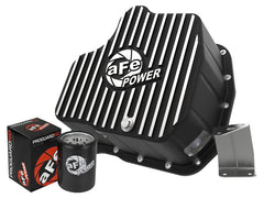 aFe 011-16 GM Diesel Trucks V8-6.6L LML Engine Oil Pan Black POWER Pro Series w/ Machined Fins