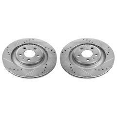 Power Stop 10-11 Audi S4 Rear Evolution Drilled & Slotted Rotors - Pair