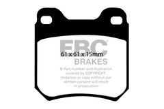 EBC 97-01 Cadillac Catera 3.0 Greenstuff Rear Brake Pads