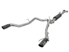 عادم aFe MACH Force-Xp 3 بوصة إلى 3-1/2 بوصة من مادة 304 SS Cat-Back مع طرف أسود لسيارة Ford F-150 Raptor V6 سعة 3.5 لتر موديلات 17-18
