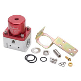 منظم ضغط الوقود Edelbrock مكربن 180 جالون في الساعة 5-10 رطل لكل بوصة مربعة -10 دخول/خروج -6 عودة أحمر/شفاف