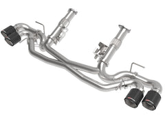 aFe MACH Force-Xp 3in إلى 2-1/2in 304SS Cat-Back (بدون Muff.) 2020 Chevy Corvette (C8) 6.2L - طرف أسود