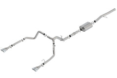 عادم Borla 19 Chevrolet Silverado/GMC Sierra 1500 6.2L SS ATAK Catback - أطراف كروم مربعة