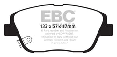 EBC 10-14 Hyundai Sonata 2.0 Turbo Redstuff Front Brake Pads