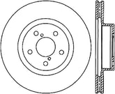 StopTech Power Slot 09-10 Subaru Impreza CRYO Front Right Slotted Rotor