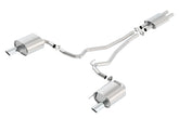Borla ATAK Cat Back 15 Ford Mustang 3.7L V6 MT/AT أنبوب 2.25 بوصة 4 بوصات أطراف ملفوفة مستديرة واحدة