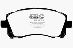 وسادات الفرامل الأمامية Redstuff لسيارة Subaru Forester 2.5 EBC 98-02