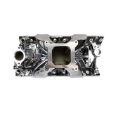 Edelbrock Chevy SB Victor Jr. 23 Degree Intake Manifold - Chrome Plasma Finish