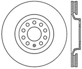 StopTech 01-09 Audi A4 Sport Slotted & Drilled Front Right Cryo Rotor