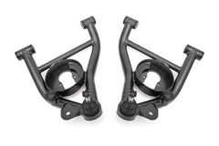 BMR 82-92 F-Body A-arms Lower DOM، بطانات Delrin غير قابلة للتعديل، جيب زنبركي - لون أسود Hammertone