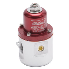 منظم ضغط الوقود Edelbrock مكربن 160 جالونًا في الساعة 5-10 رطل لكل بوصة مربعة 3/8 بوصة للداخل/الخارج 3/8 بوصة للرجوع أحمر/شفاف