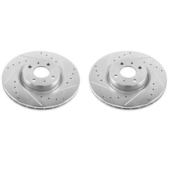 Power Stop 12-18 Fiat 500 Front Evolution Drilled & Slotted Rotors - Pair