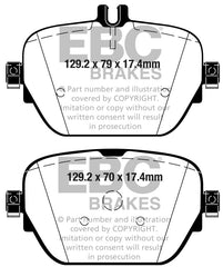EBC 2019+ Mercedes-Benz CLS53 AMG (C257) 3.0L Turbo Yellowstuff Rear Brake Pads