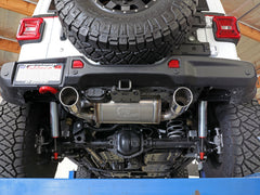 عادم خلفي من الفولاذ المقاوم للصدأ من سلسلة Rebel Series 409 من aFe لسيارة Jeep Wrangler JL 2.0L (t) موديلات 18-21 - طرف مصقول