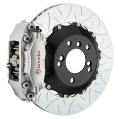 بريمبو 03-06 G35 سيدان/03-08 350Z GT خلفي BBK 4 مكابس مصبوبة 345x28 2 قطعة دوارة مشقوقة نوع 3-فضي