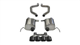 Corsa 17-19 Chevy Corvette Z06 2.75in Axle Back Exhaust Black Dual Rear Exit Quad 4.5in Tip (Sport)