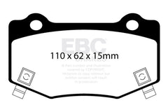 EBC 14+ Chevrolet Corvette Stingray (C7) 6.2 Bluestuff Rear Brake Pads