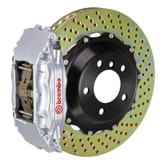 بريمبو 03-06 G35 سيدان/G35 كوبيه/03-08 350Z Fr GT BBK 6 Pist Cast 355x32 2pc Rotor Drilled-Silver