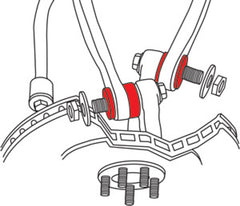 طقم بطانة ذراع التحكم الخلفي العلوي SPC Performance 05-12 Chrysler 300/Charger/09-12 Challenger