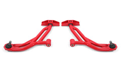 BMR 10-14 Ford Mustang Adj. Lower A-Arms Delrin/Road End with 19mm STD. Ball Joint - Red