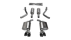 كورسا 15-17 دودج تشالنجر سبورت كات باك مخرج خلفي مزدوج مع أطراف مزدوجة مقاس 3.5 بوصة من سلسلة برو السوداء