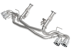 aFe MACH Force-Xp 3in إلى 2-1/2in 304SS Cat-Back (بدون Muff.) 2020 Chevy Corvette 6.2L- طرف مصقول
