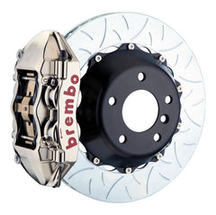 بريمبو 03-06 G35 سيدان/03-08 350Z Rr GTR BBK 4 Pist Billet 345x28 2pc Rotor Sloted Type3- Nickel