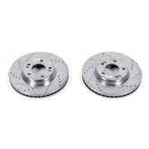 Power Stop 07-09 Hyundai Santa Fe Front Evolution Drilled & Slotted Rotors - Pair