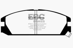 وسادات الفرامل الأمامية Greenstuff لسيارة Acura Integra 1.6 EBC 86-89