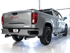 تعديل AWE للجيل الرابع من GM 1500 5.3L 0FG Catback Split Rear Exit (Flat Bumper) - أطراف كروم رباعية