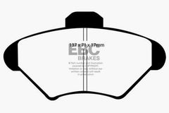 وسادات الفرامل الأمامية من Redstuff لسيارة Ford Mustang 3.8 موديلات 1994-1998 من EBC