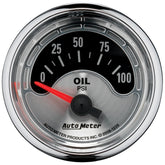 Autometer American Muscle 52mm Short Sweep Electric 100PSI Oil Pressure Gauge