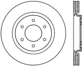 StopTech Power Slot 08-09 Infiniti QX4/QX56 / 07-09 Nissan Armada Right Front Slotted Cryo Rotor