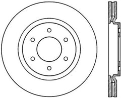 StopTech Power Slot 08-09 Infiniti QX4/QX56 / 07-09 Nissan Armada Left Front Slotted Cryo Rotor