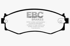 وسادات الفرامل الأمامية Greenstuff لسيارة Infiniti G20 2.0 موديلات EBC 91-97