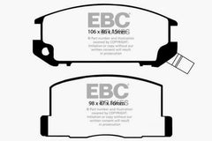 EBC 85-90 Toyota MR2 1.6 Greenstuff Rear Brake Pads