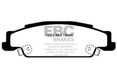 EBC 02-05 Cadillac CTS 2.6 Greenstuff Rear Brake Pads